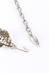 Whiting & Davis Silver Chain Mesh Bib Necklace signed @RECESS LA