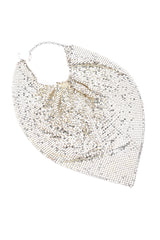 Whiting & Davis Silver Chain Mesh Bib Necklace  @RECESS LA