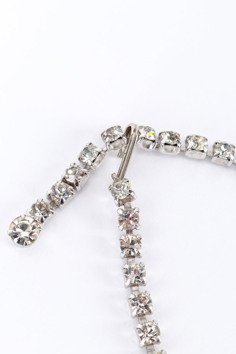 Vintage Pearl & Rhinestone Cluster Collar Necklace clasp @RECESS LA