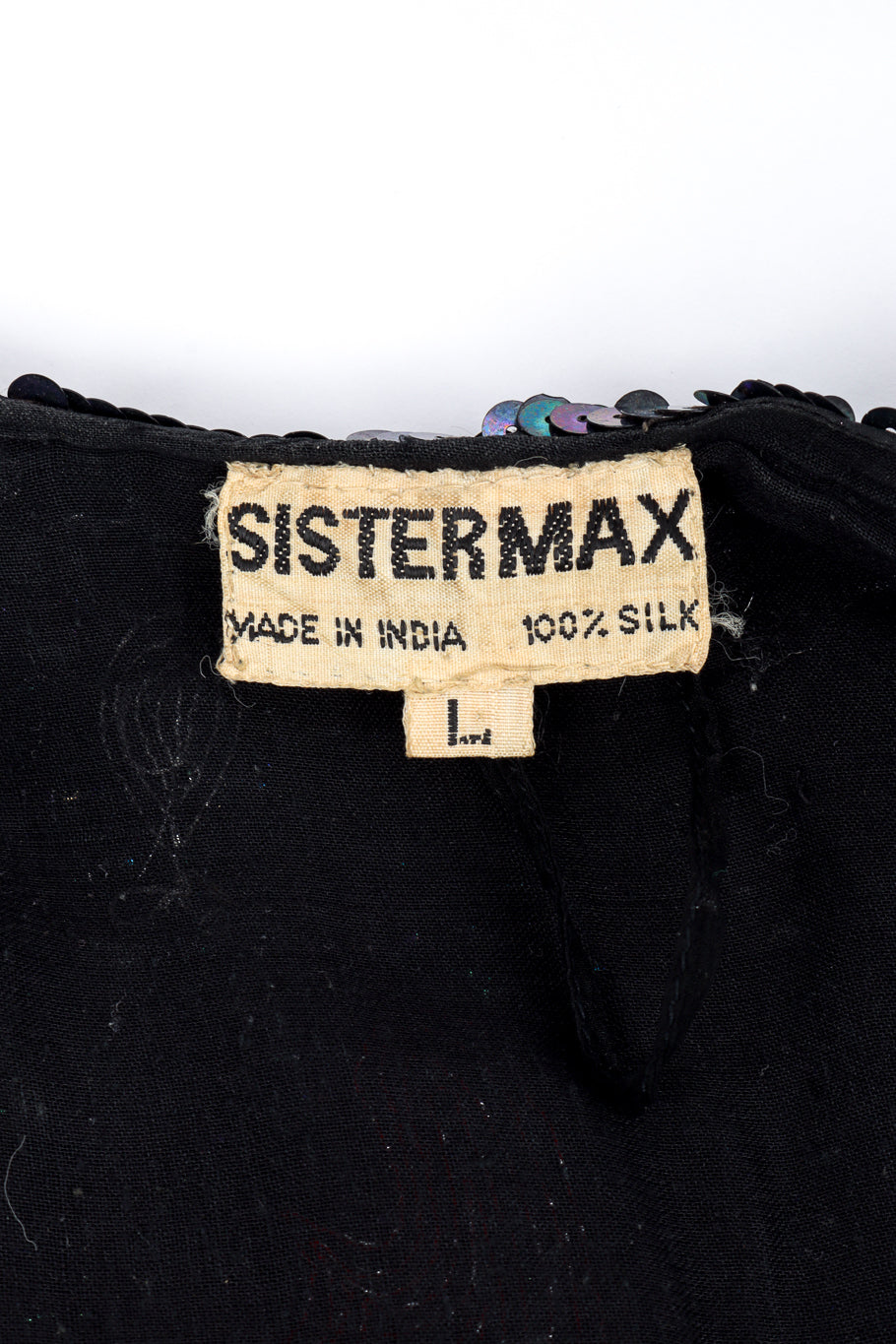 Vintage Sister Max Sequin Flower Duster signature label @recess la