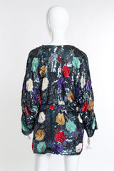 Vintage Sister Max Sequin Flower Duster back on mannequin @recess la