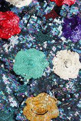 Vintage Sister Max Sequin Flower Duster sequin closeup @recess la