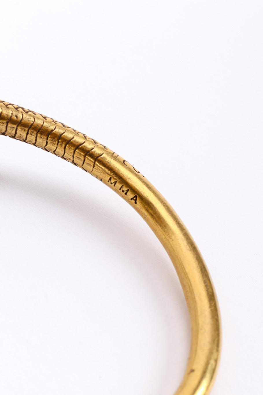 Metropolitan Museum of Art Serpent Spiral Bracelet engraved signature @recessla