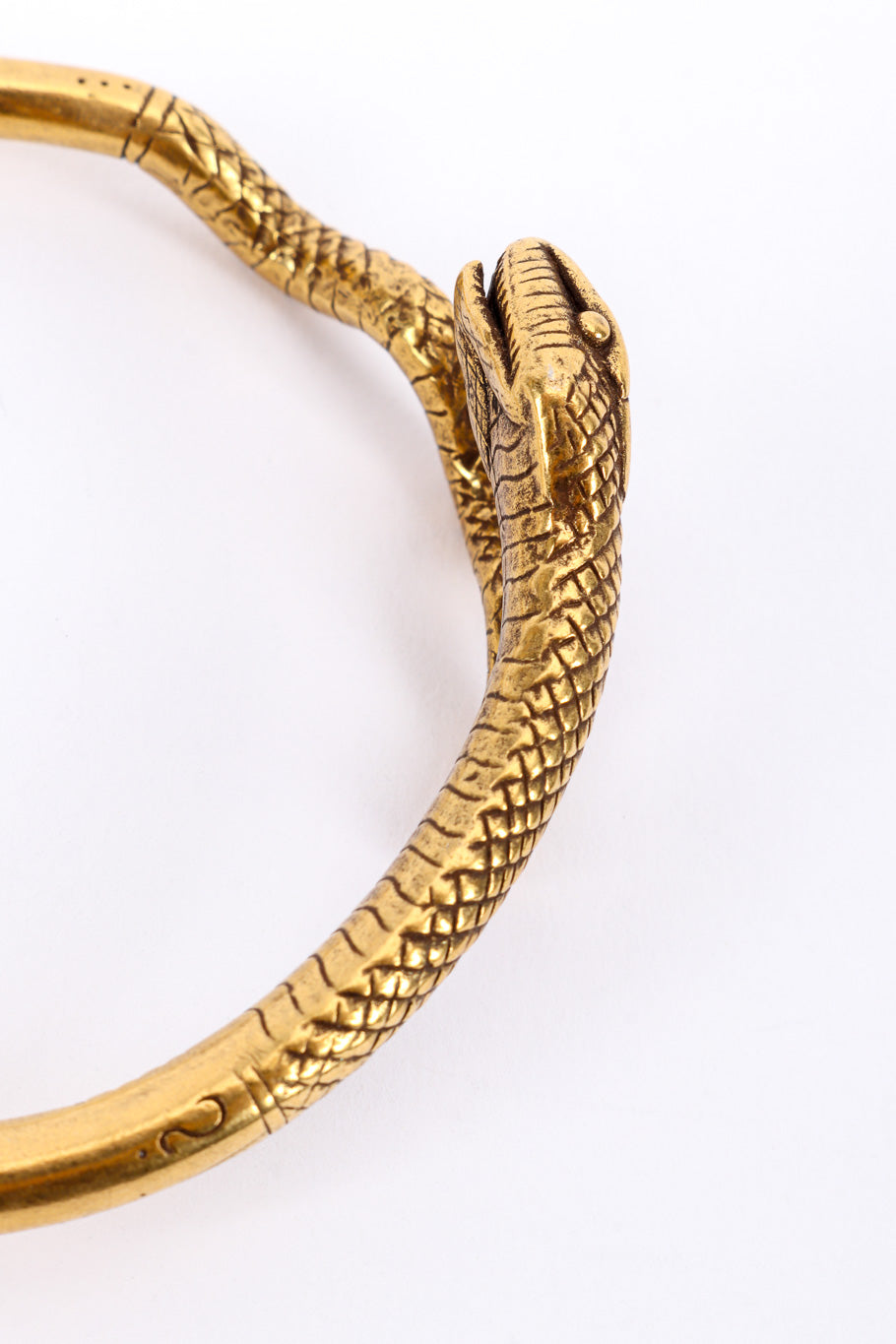 Metropolitan Museum of Art Serpent Spiral Bracelet snake head closeup @recessla