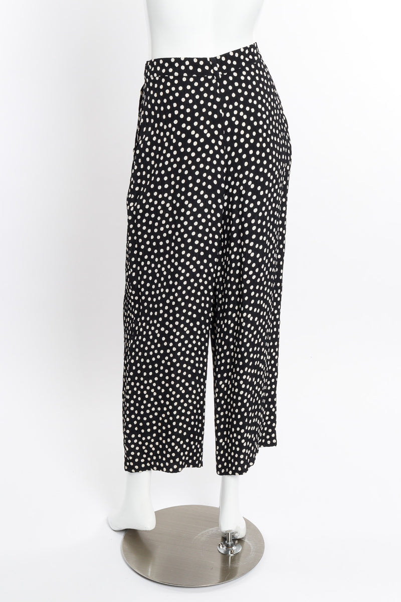 Vintage Sonia Rykiel Polka Dot Jacket and Skirt Set pant back on mannequin @recessla