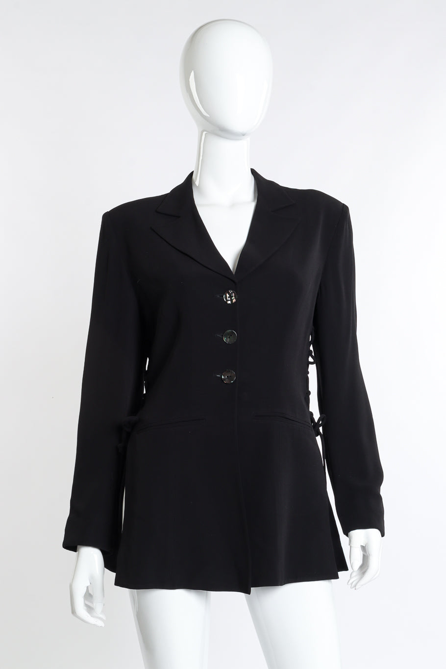 Vintage Sophie Sitbon Laceup Side & Back Jacket front on mannequin @recess la