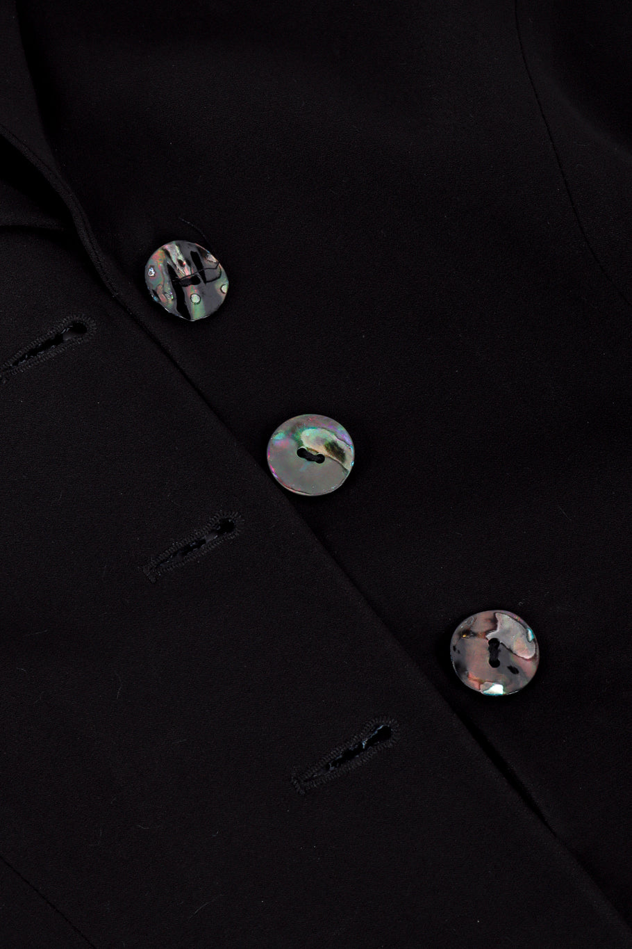 Vintage Sophie Sitbon Laceup Side & Back Jacket front button closeup @recess la