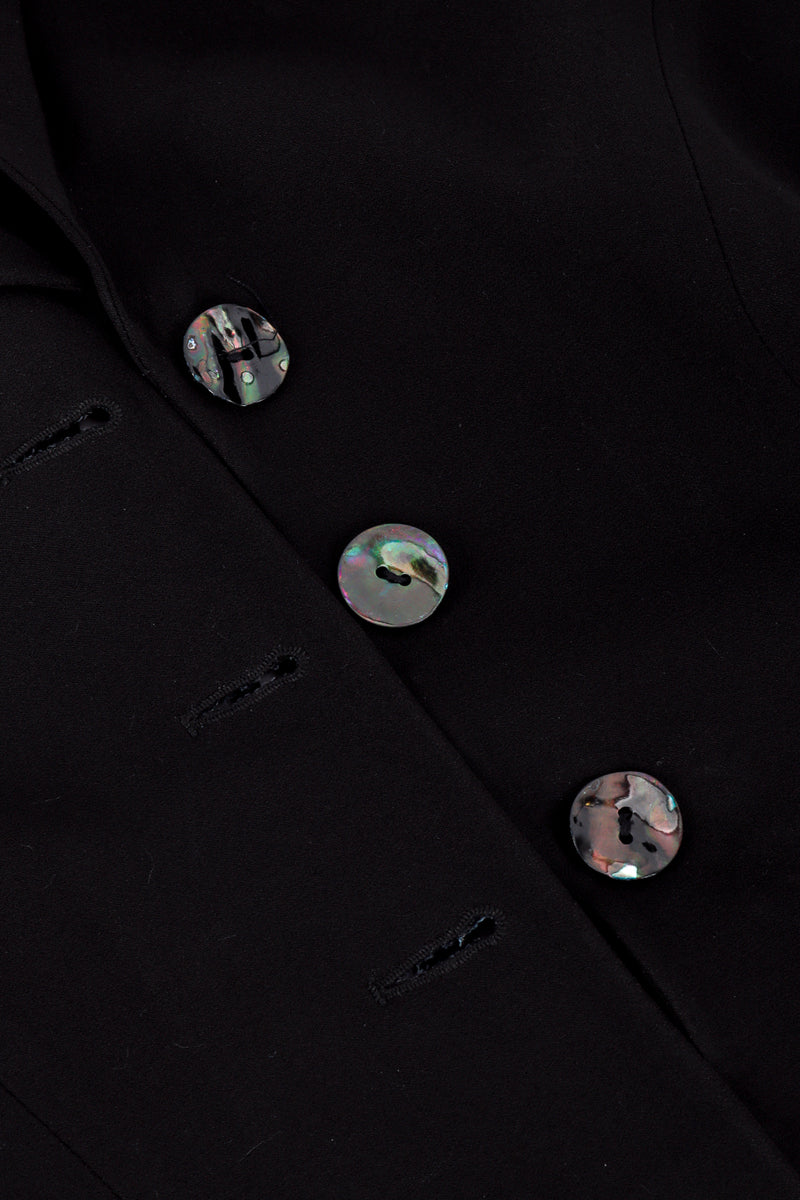 Vintage Sophie Sitbon Laceup Side & Back Jacket front button closeup @recess la