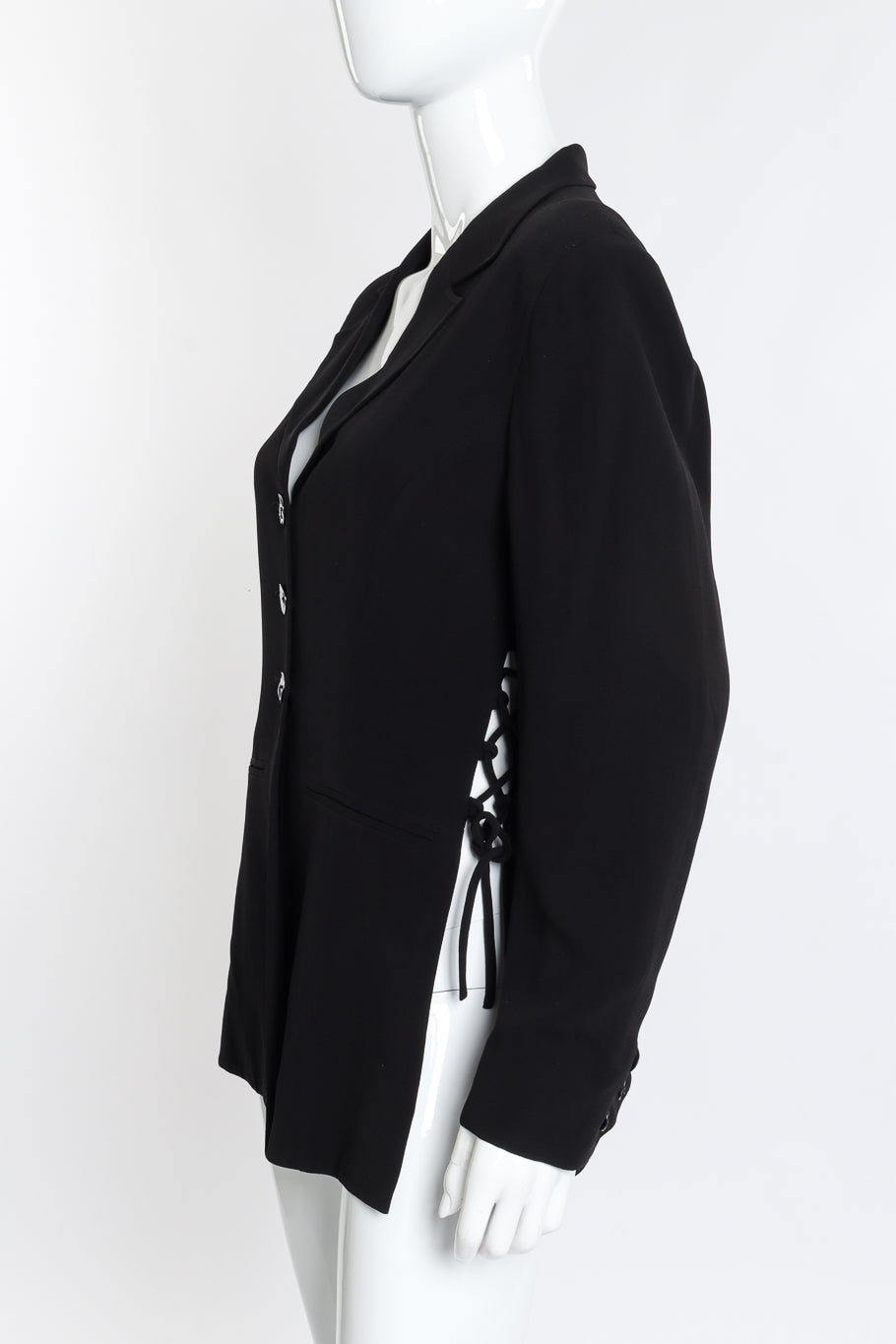 Vintage Sophie Sitbon Laceup Side & Back Jacket side on mannequin @recess la