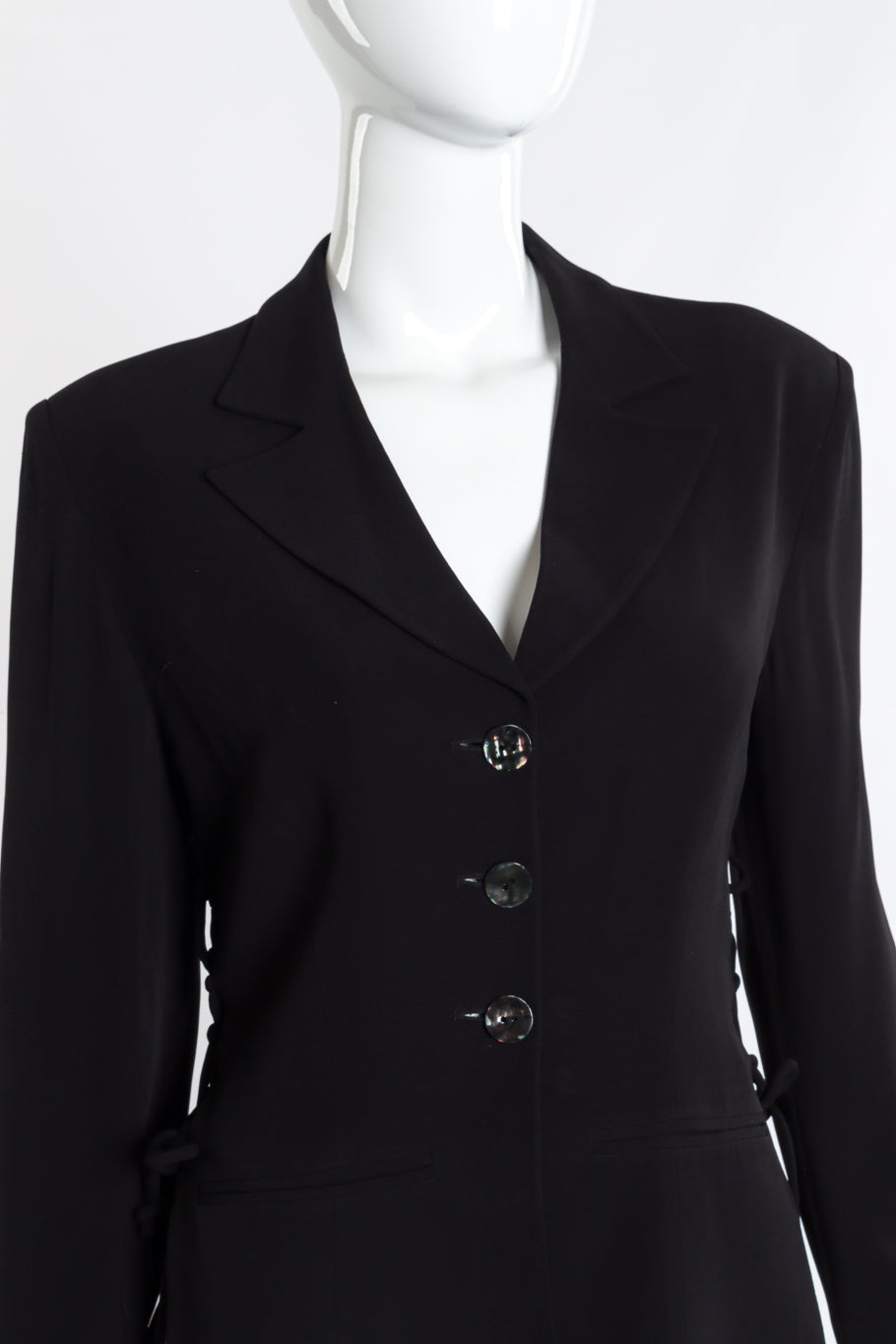 Vintage Sophie Sitbon Laceup Side & Back Jacket front on mannequin closeup @recess la
