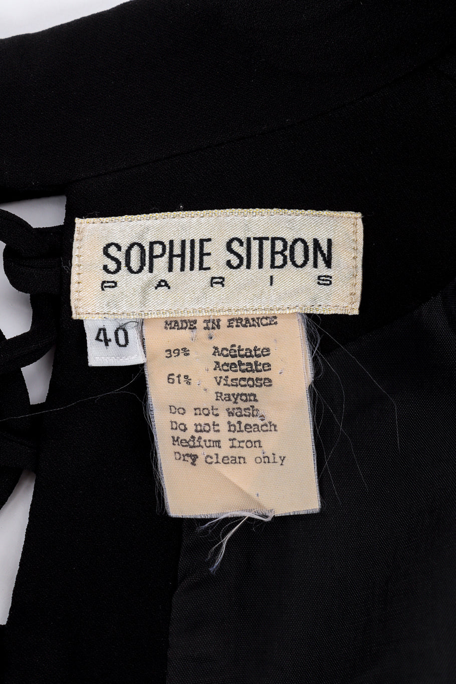 Vintage Sophie Sitbon Laceup Side & Back Jacket signature label @recess la