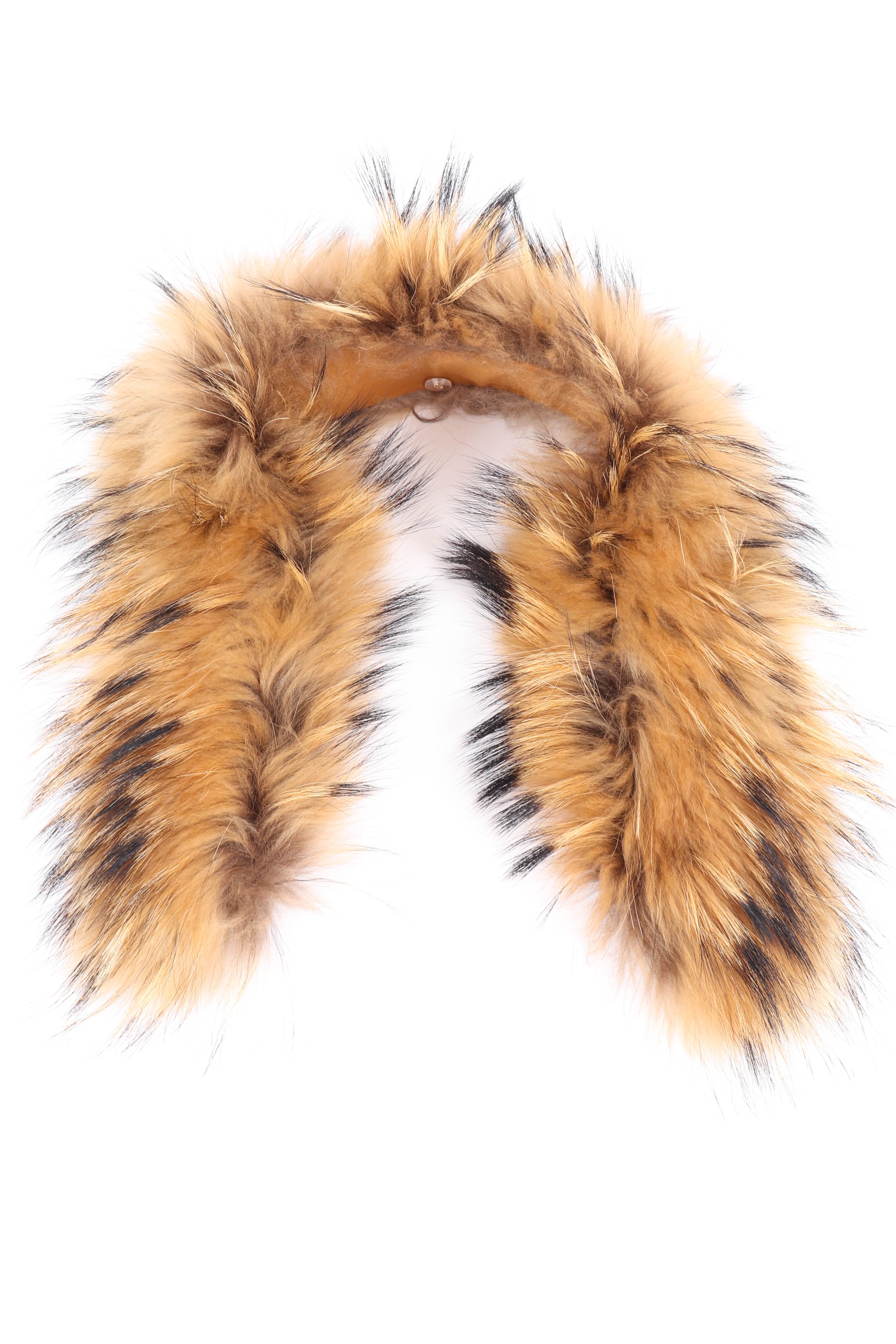 Vintage St. John Sport Giraffe Print Fur Vest fur collar @recessla