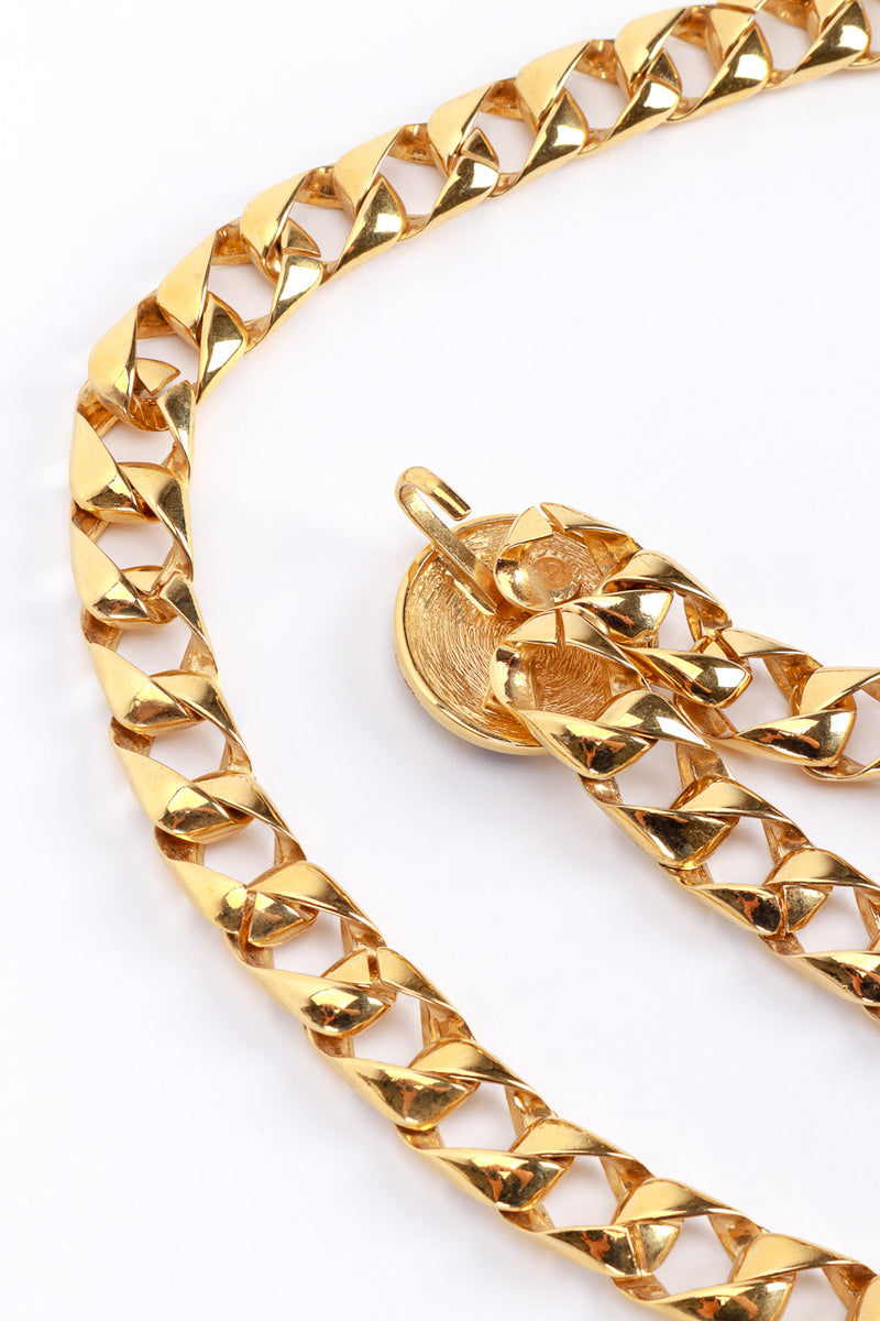 Cable Chain Medallion Belt by St John clasp detail @RECESS LA