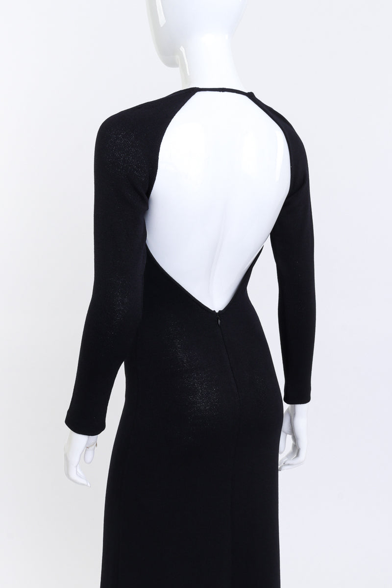 Vintage St. John 2007 F/W Slinky Knit Plunge Back Dress Recess Vintage St. John 2007 F/W Slinky Knit Plunge Back Dress Recess