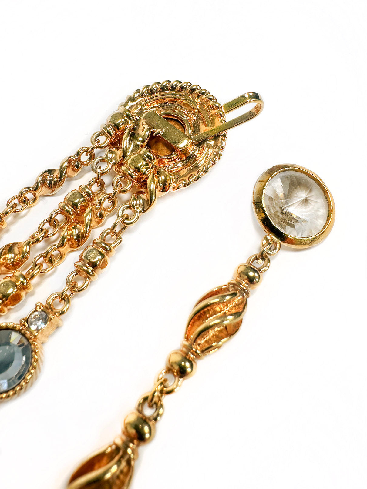 Vintage St. John Beaded Crystal Drape Belt clasp @recess la