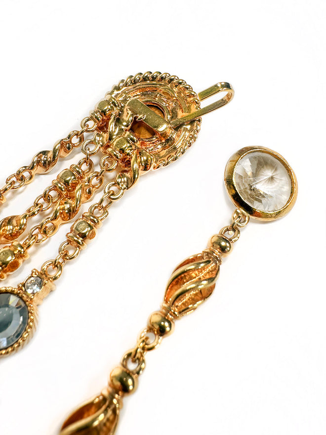 Vintage St. John Beaded Crystal Drape Belt clasp @recess la