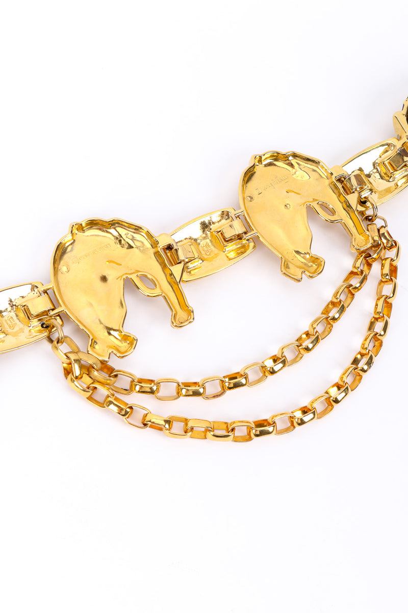 Vintage Streets Ahead Leopard Charm Chain Drop Belt back view of charms and chain @recessla