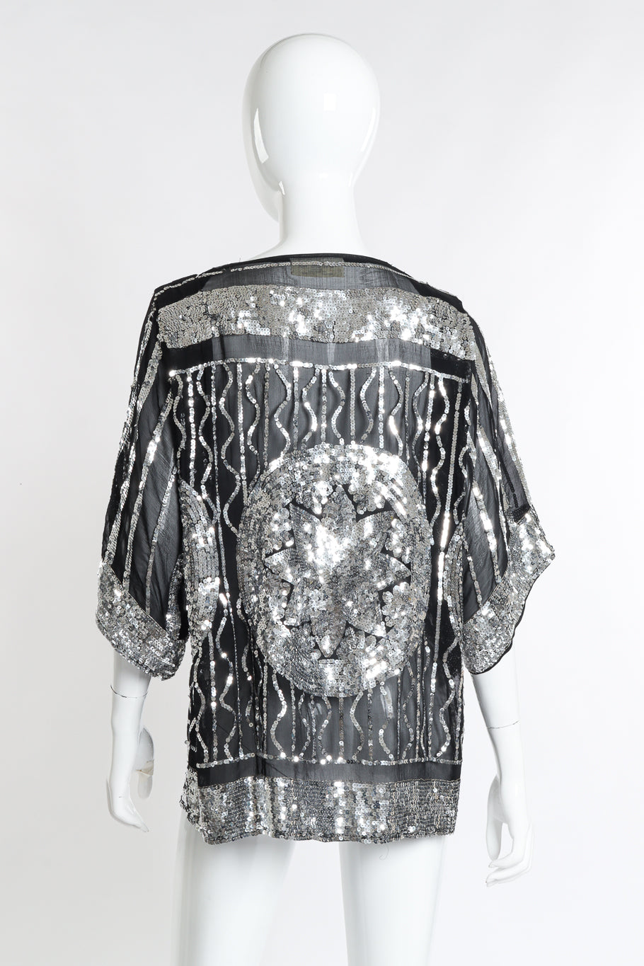 Vintage Swee Lo Metallic Sequin Star Jacket back on mannequin @recess la