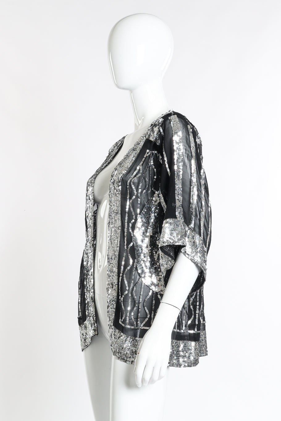 Vintage Swee Lo Metallic Sequin Star Jacket side on mannequin @recess la