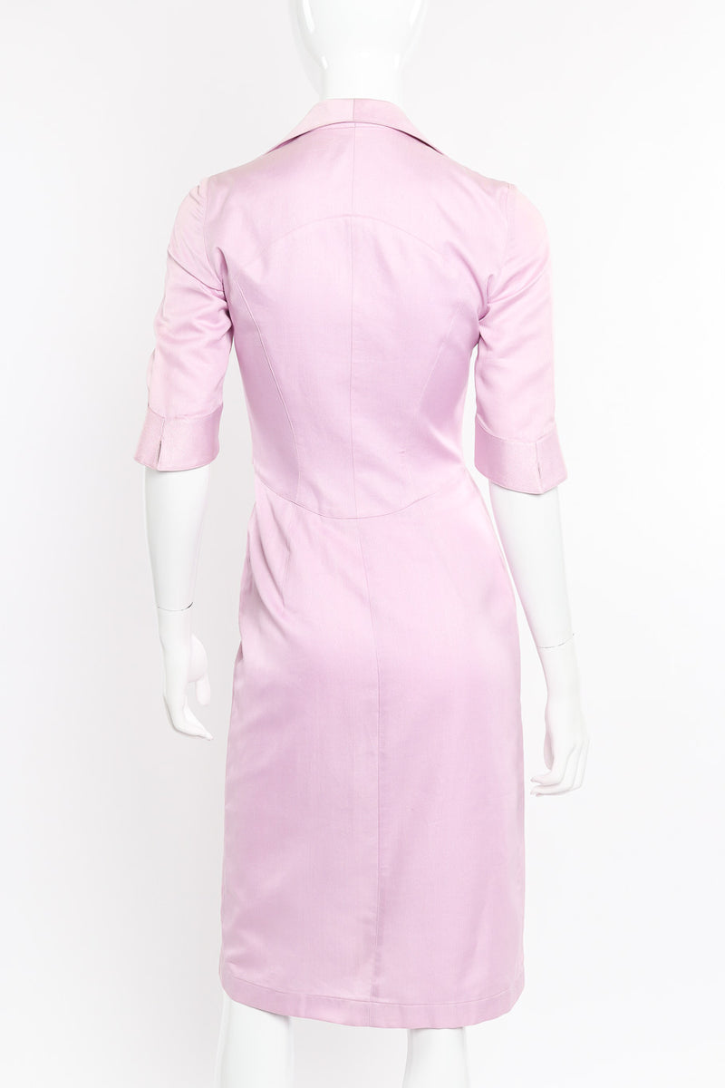 Lilac wrap dress by Thierry Mugler on mannequin back @recessla
