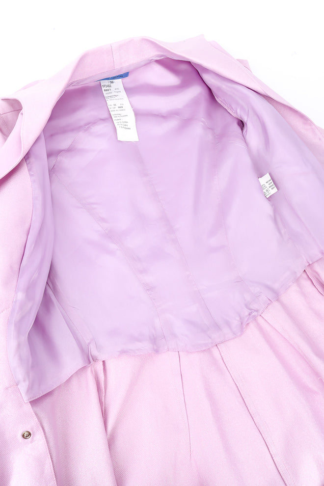 Lilac wrap dress by Thierry Mugler lining @recessla
