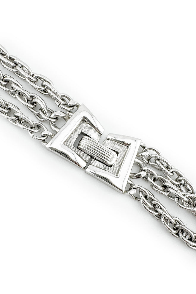 Vintage Trifari Layered Chandelier Pendant Necklace clasp @recess la
