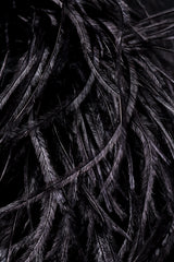 Taller Marmo Ubud One-Shoulder Feather Gown ostrich feather closeup @Recessla