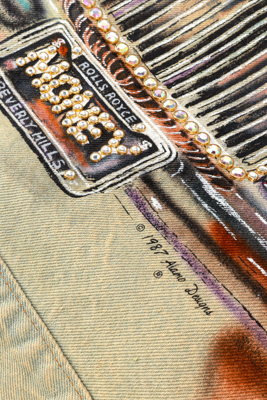 Vintage Tony Alamo Beverly Hills Jacket signature closeup @recess la