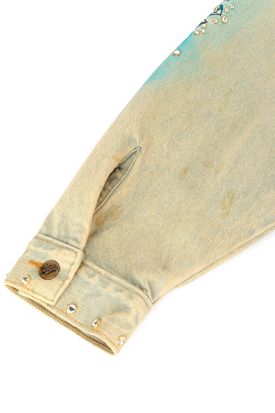 Vintage Tony Alamo Beverly Hills Jacket sleeve stain closeup @recess la