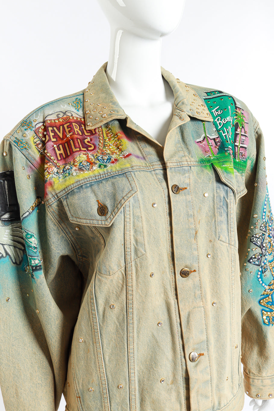 Vintage Tony Alamo Beverly Hills Jacket front on mannequin closeup @recess la