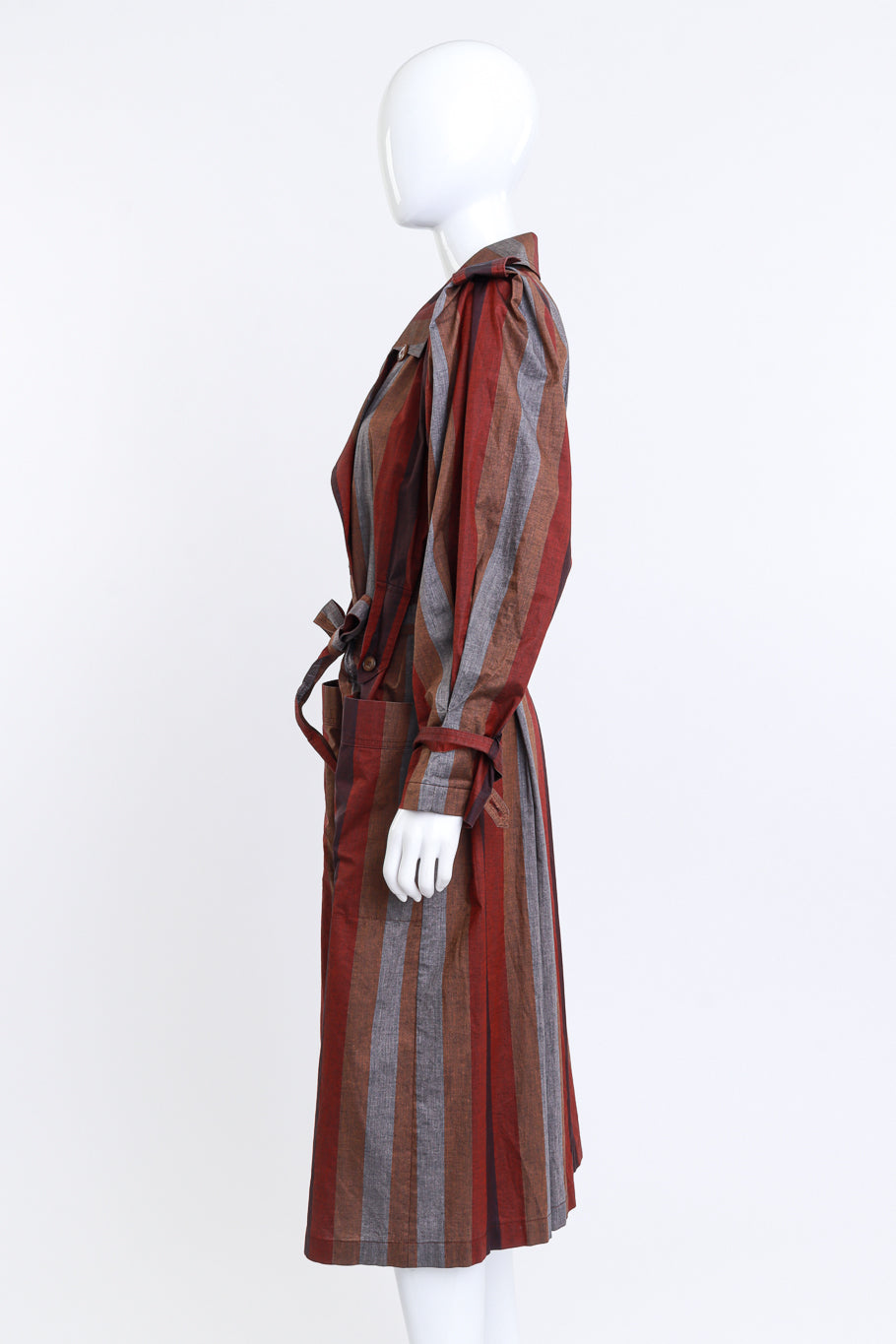 Ted Lapidus Striped Trench Coat side @RECESS LA