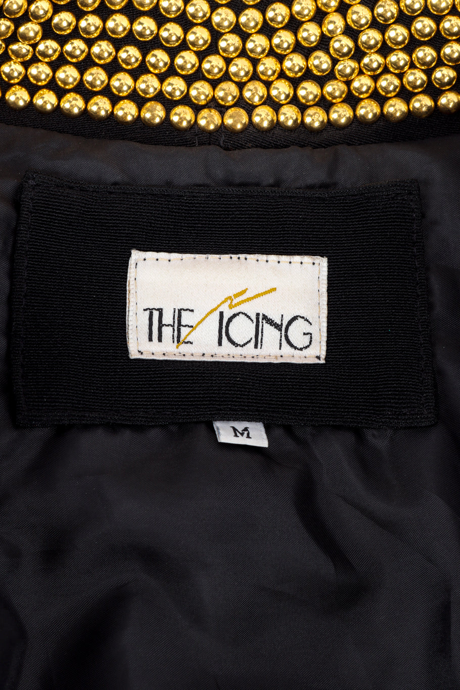 Vintage The Icing Crystal and Dome Stud Jacket signature label @recess la