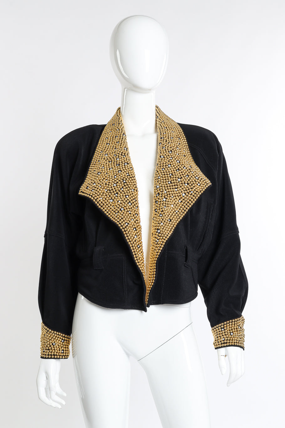 Vintage The Icing Crystal and Dome Stud Jacket front on mannequin @recess la