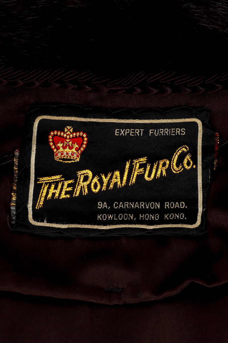  The Royal Fur Co Classique Mink Fur Coat label @RECESS LA