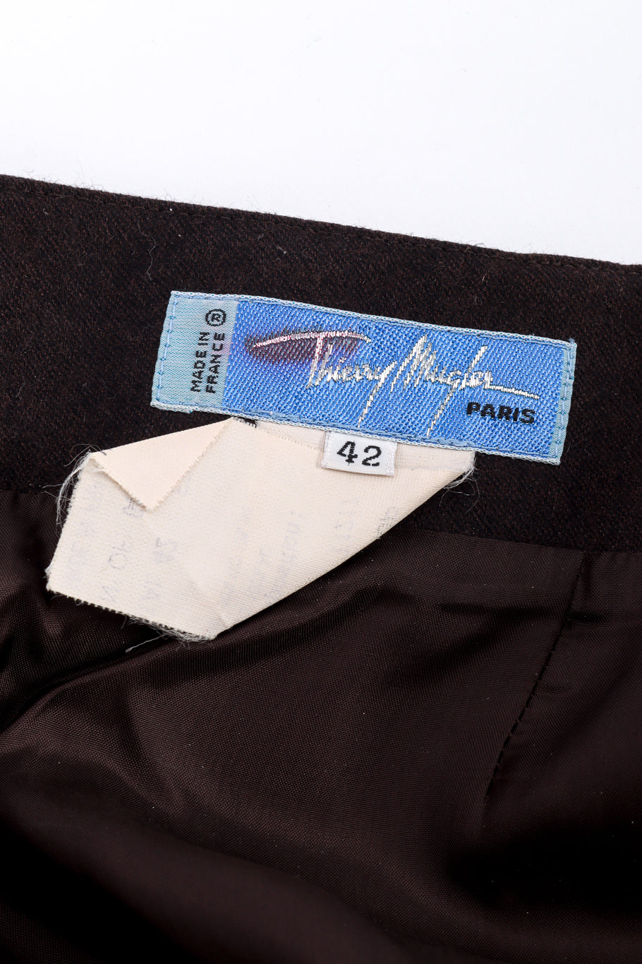 Vintage Thierry Mugler Sculpted Pantsuit pant signature label @recessla