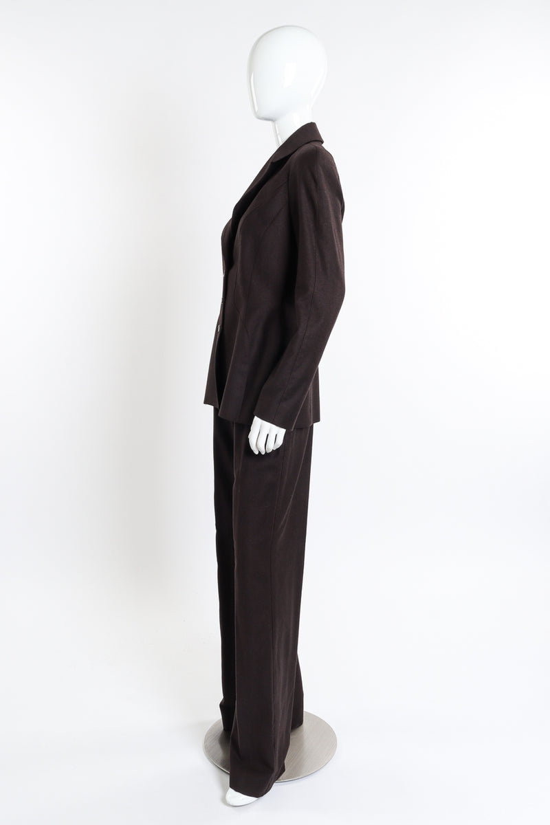 Vintage Thierry Mugler Sculpted Pantsuit side on mannequin @recessla