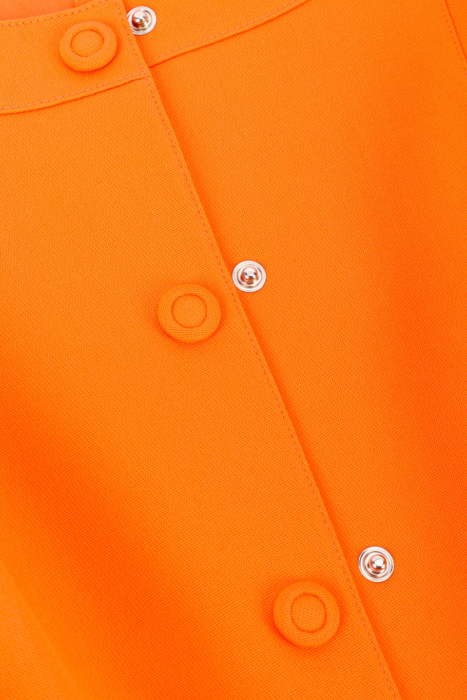 Thierry Mugler Off Shoulder Bubble Jacket front button closure closeup @Recessla