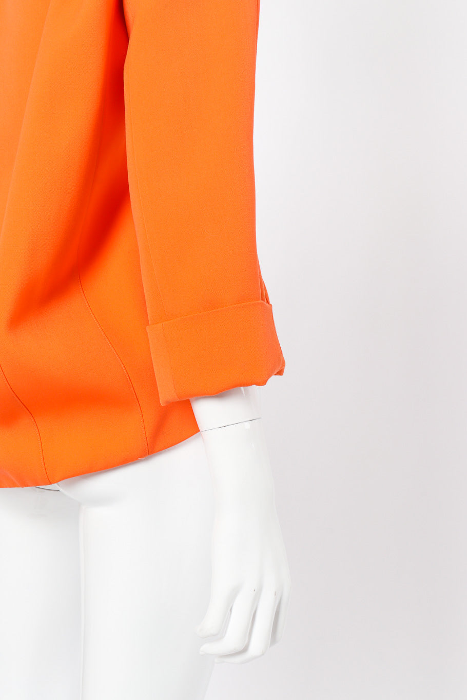 Thierry Mugler Off Shoulder Bubble Jacket sleeve closeup on mannequin @Recessla