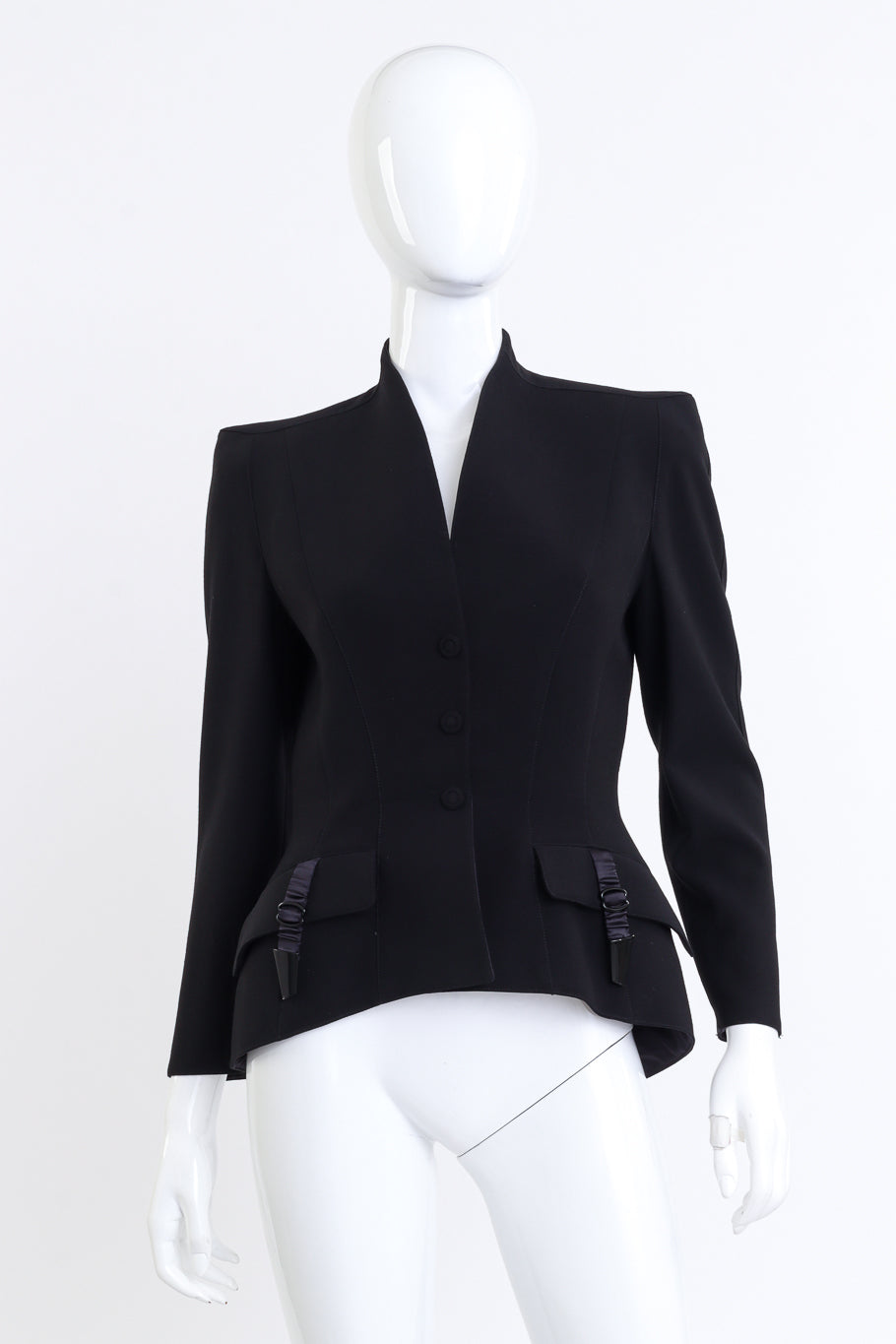 Wool Peplum Blazer by Thierry Mugler on mannequin @recess LA