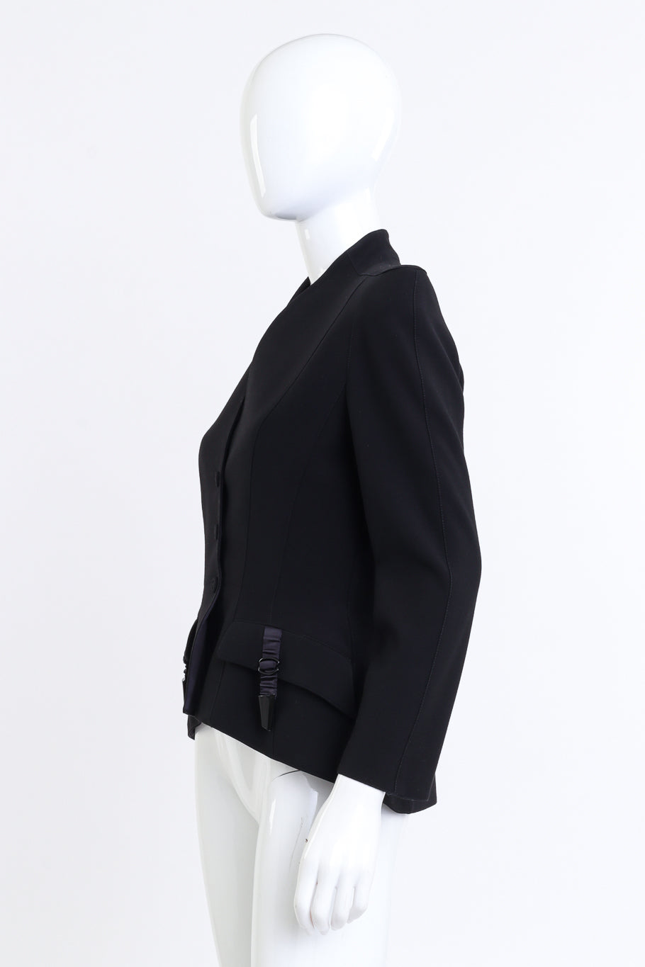 Wool Peplum Blazer by Thierry Mugler on mannequin side @recess LA