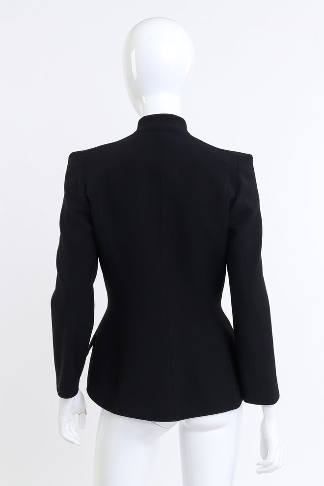 Wool Peplum Blazer by Thierry Mugler on mannequin back @recess LA