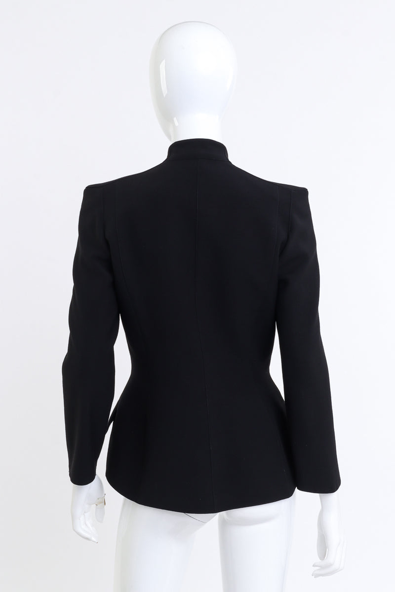 Wool Peplum Blazer by Thierry Mugler on mannequin back @recess LA