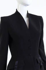 Wool Peplum Blazer by Thierry Mugler on mannequin close @recess LA