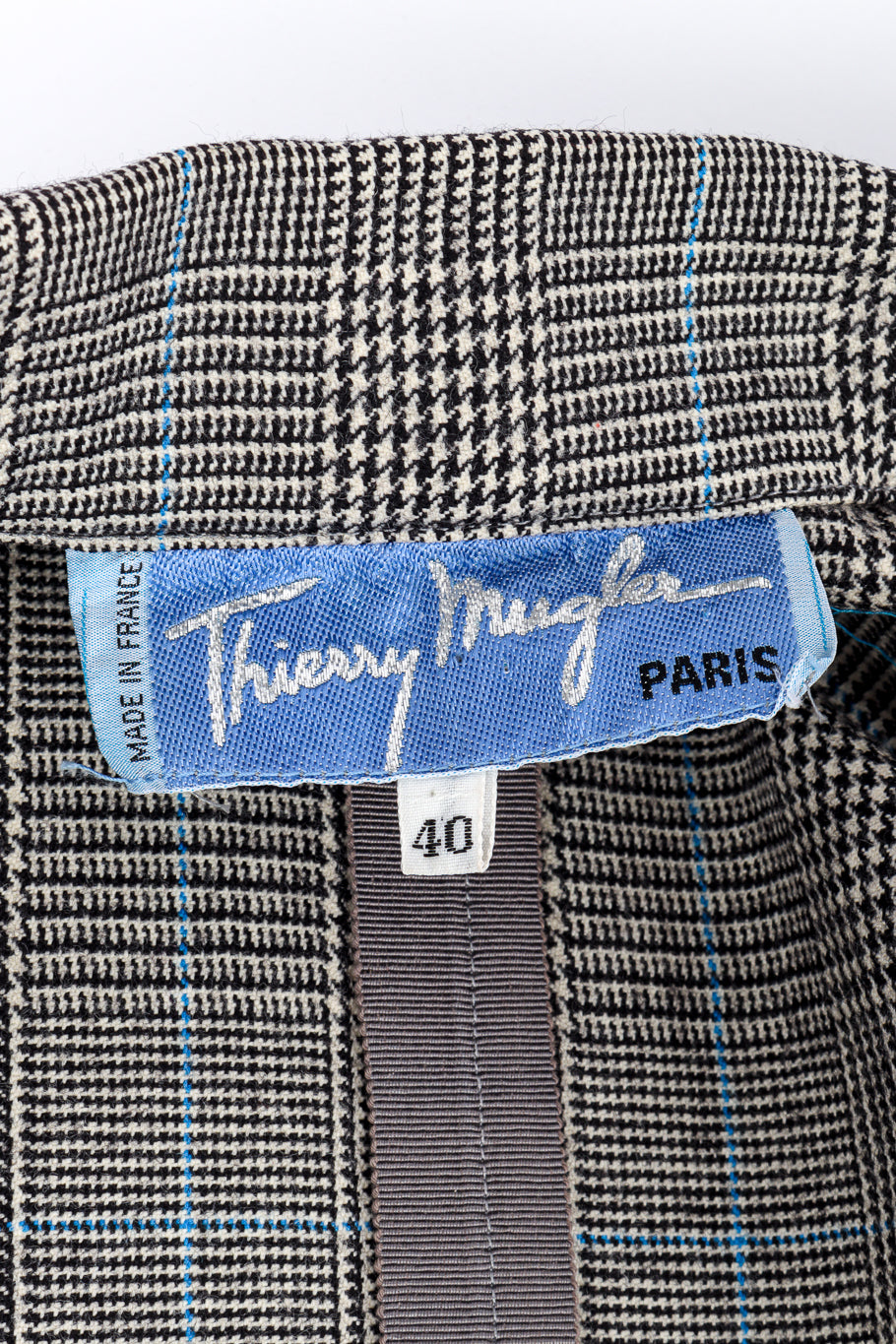 Houndstooth Peplum Jacket by Thierry Mugler label @recess la