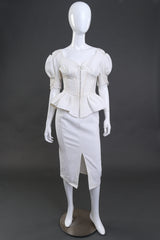 Thierry Mugler Laced Peplum Blazer & Skirt Suit on mannequin @RECESS LA