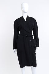 Thierry Mugler Belted Tuxedo Dress front on mannequin @RECESS LA