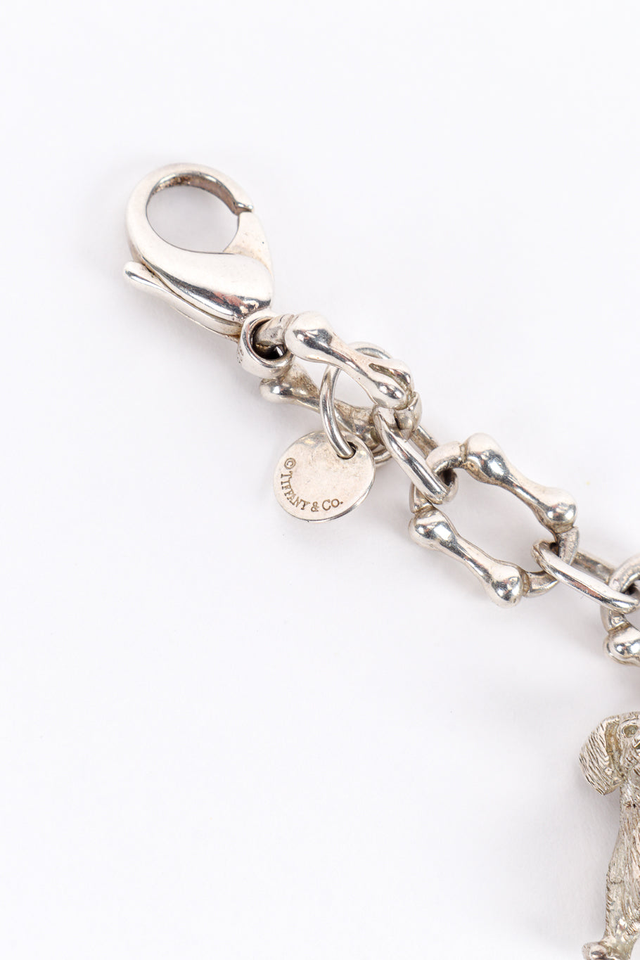 Vintage Tiffany & Co. Sterling Dog Charm Bracelet signature charm @recess la