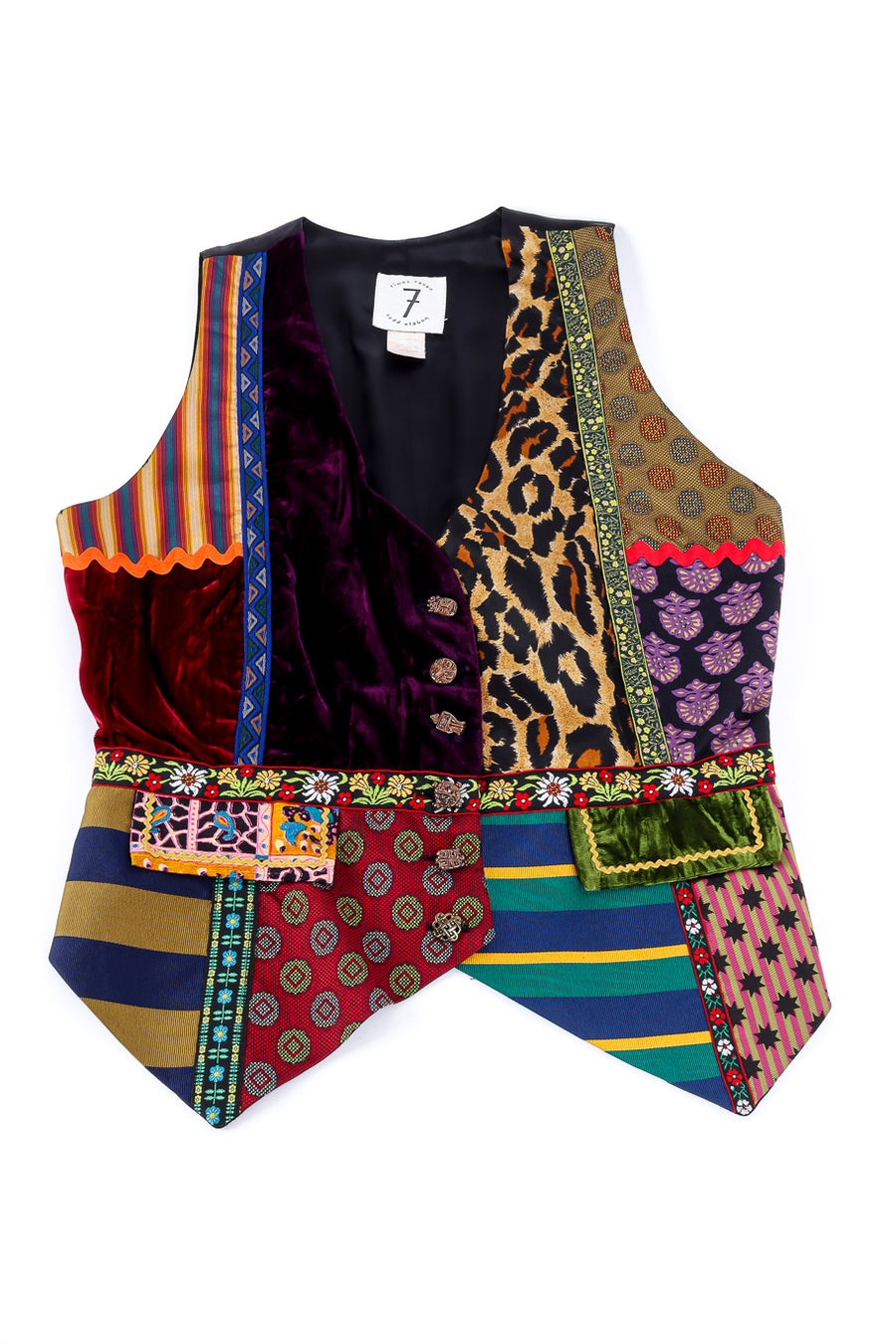 Vintage Todd Oldham Silk and Wool Patchwork Vest – Recess