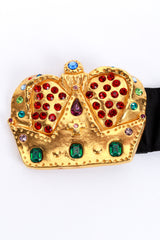 Vintage Todd Oldham Jeweled Crown Buckle Belt crown detail @recess la