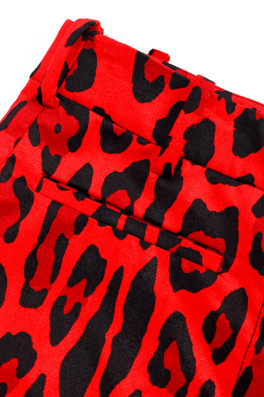Tom Ford Velvet Animal Print Pant pocket closeup @recess la